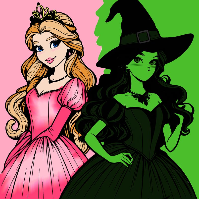 a realistic princess and a witch