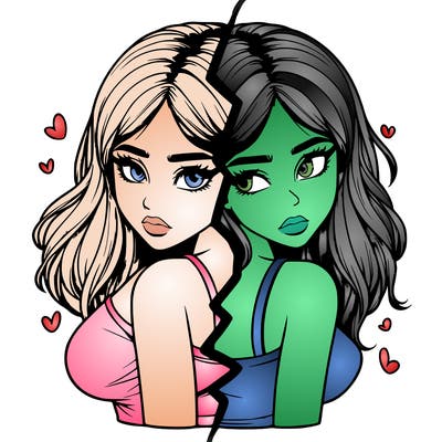 realistic girl split