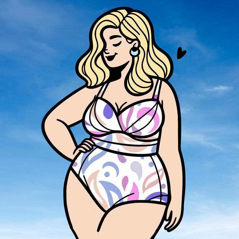 plus size woman bathing suit
