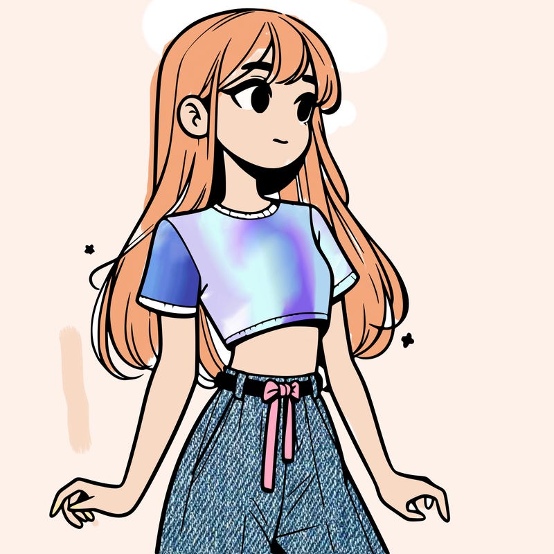 girl in a cute crop top