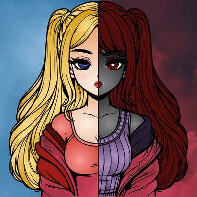 realistic girl split