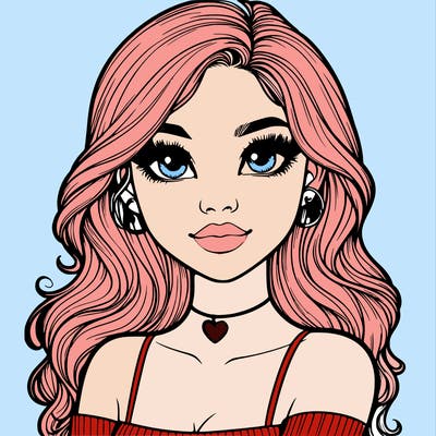 realistic pretty girl