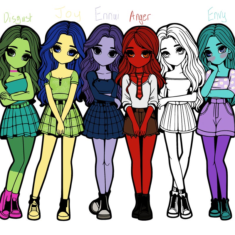 a group of girls realistic