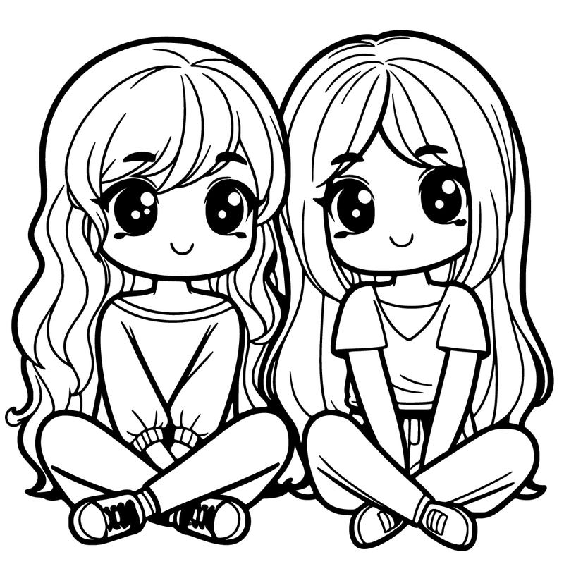 2 girls sitting next to each other