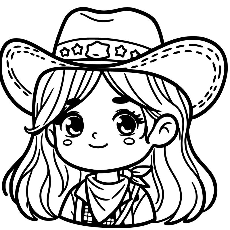 girl with cowboy nat
