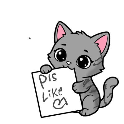 a small cat with a blank sheet of paper in its hand. the cat is sooooooo cute!