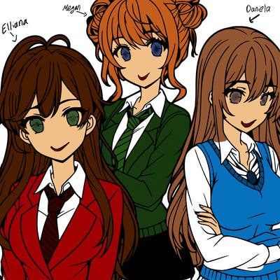 anime girls teenagers