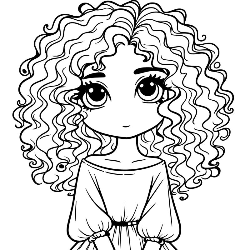 curly hair girl