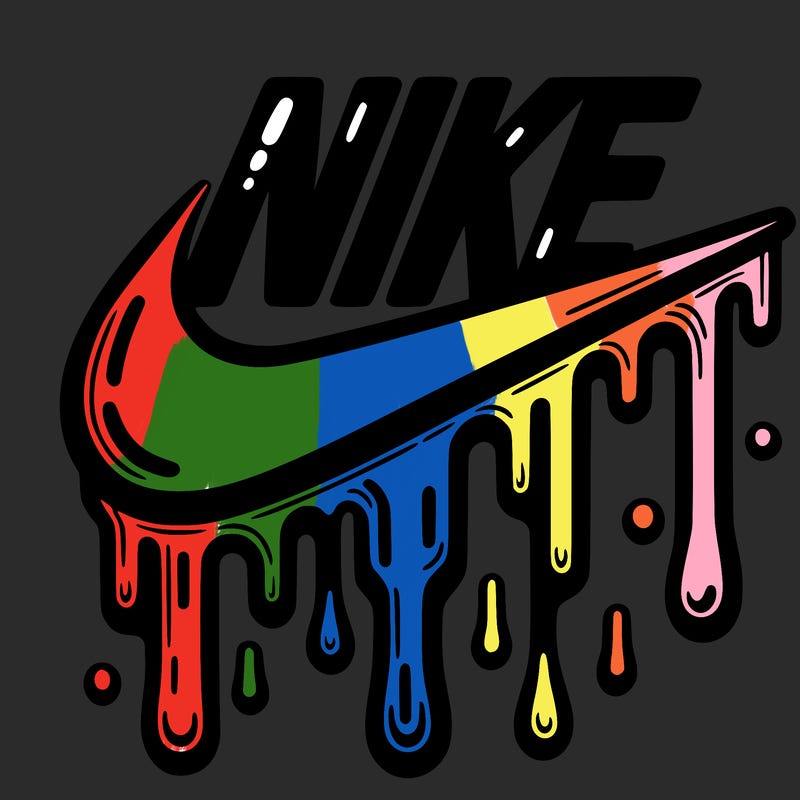 dripping nike logo