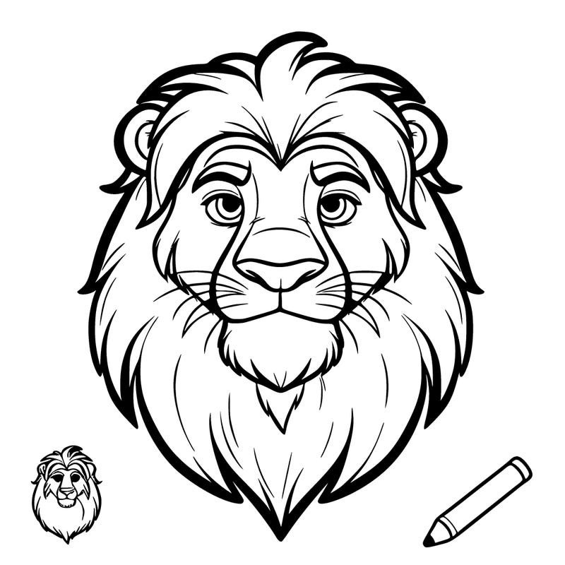 male lion head