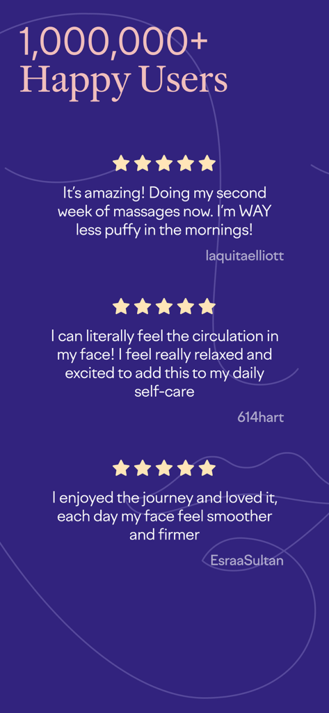 Glowbe – Face Yoga & Massage - Positive user reviews and five star ratings for the Glowbe face yoga app