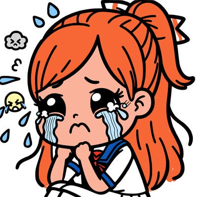 a girl crying with anxiety