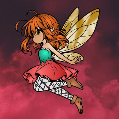 manga fairy flying