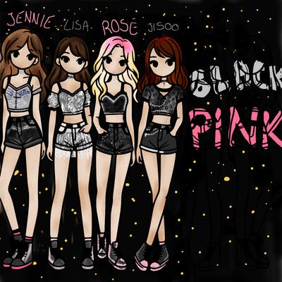 a group of girls wearing crop tops and shorts