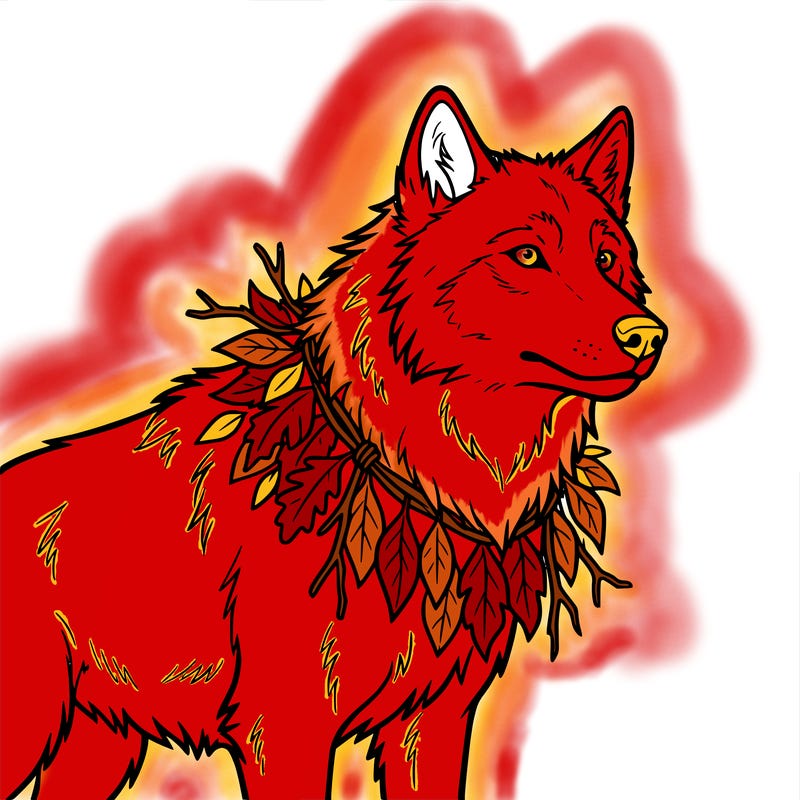 realistic wolfe who thinks he is a realistic lion