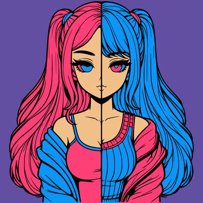 realistic girl split