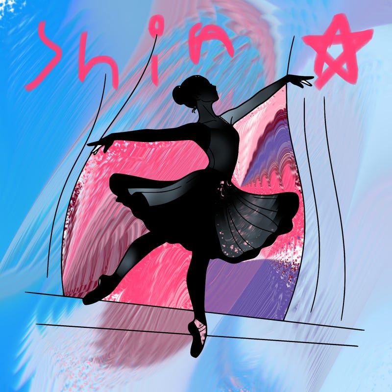 a female ballerina in graceful motion