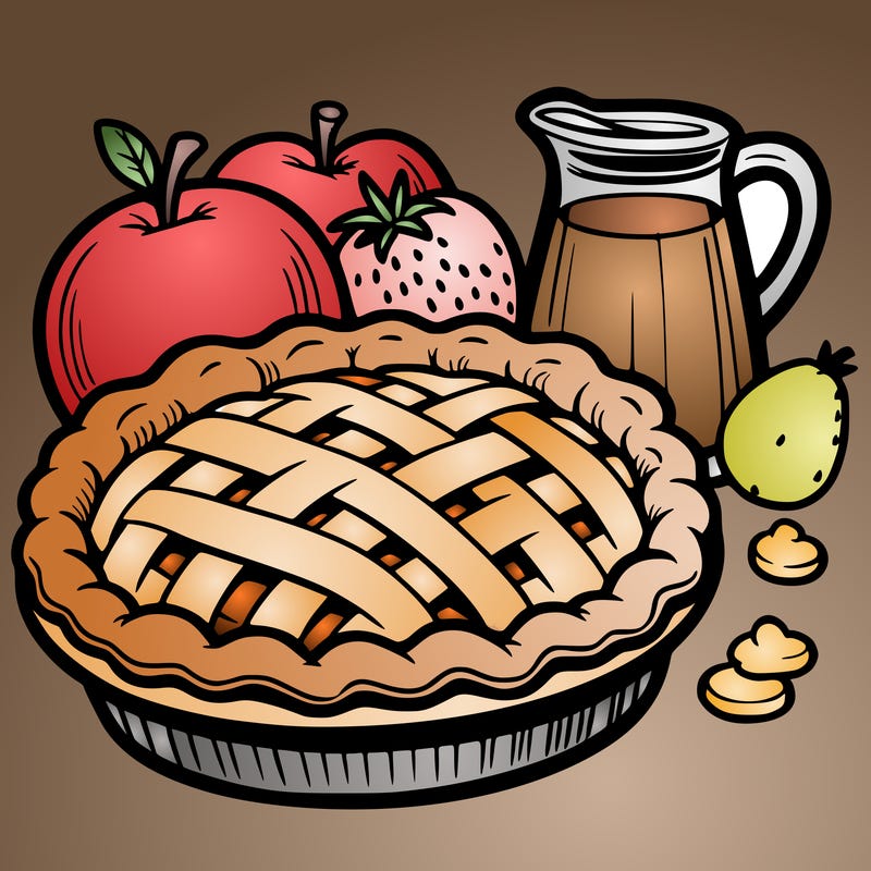 a pie of food