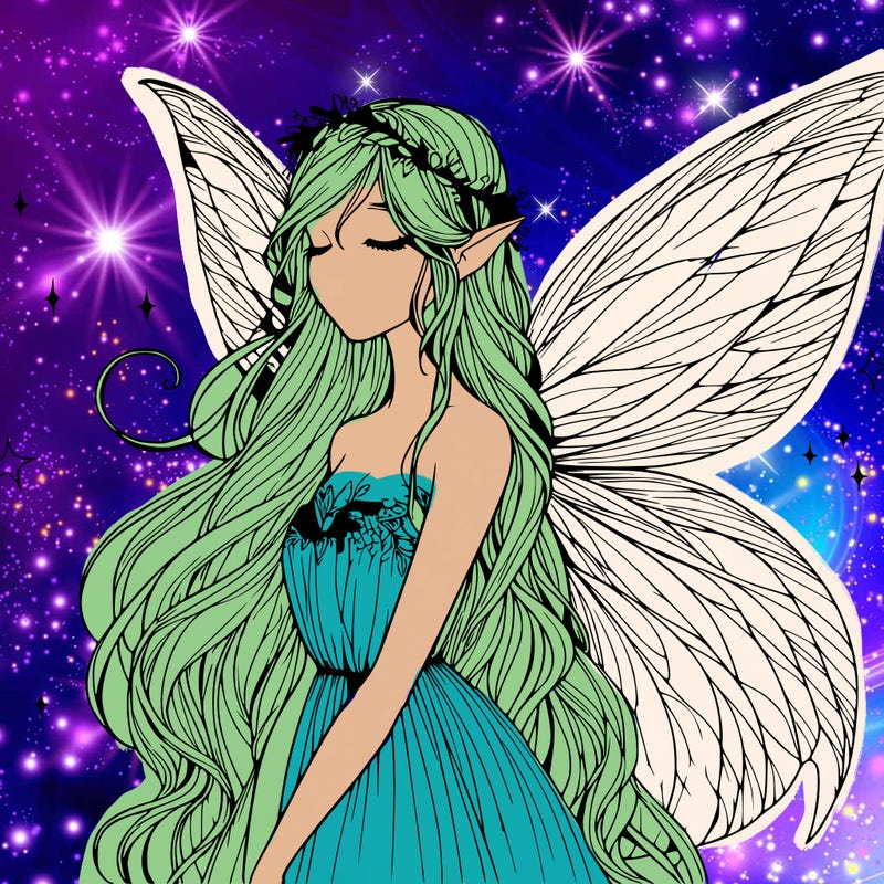 ethereal realistic fairy girl