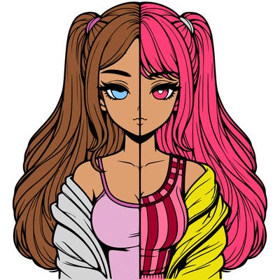 realistic girl split