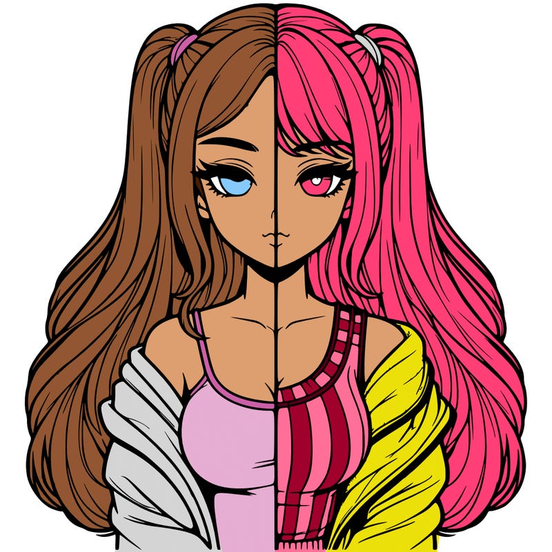 realistic girl split