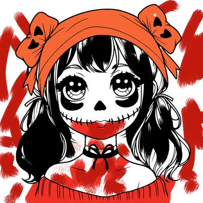 realistic girl halloween