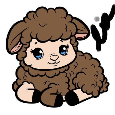 a baby sheep