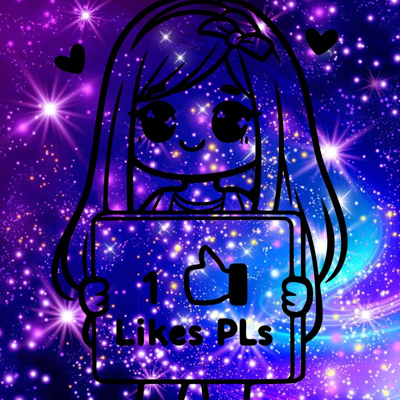 girl holding a sign saying 10 likes pls