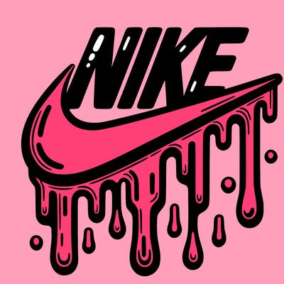 dripping nike logo