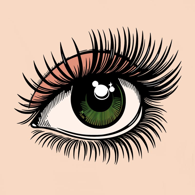 realistic eye long eylashes