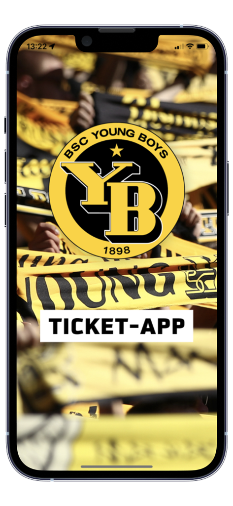 BSC YB Ticket-App - BSC Young Boys football ticket app splash screen with team logo