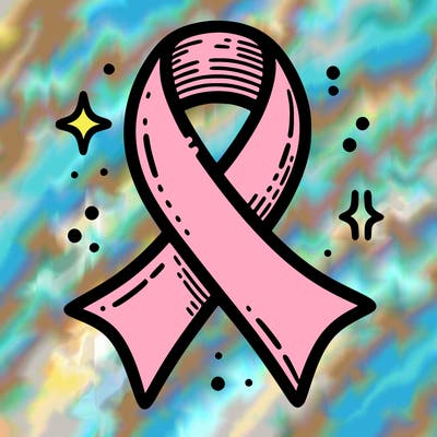 ribbon symbol of national breast cancer awareness month