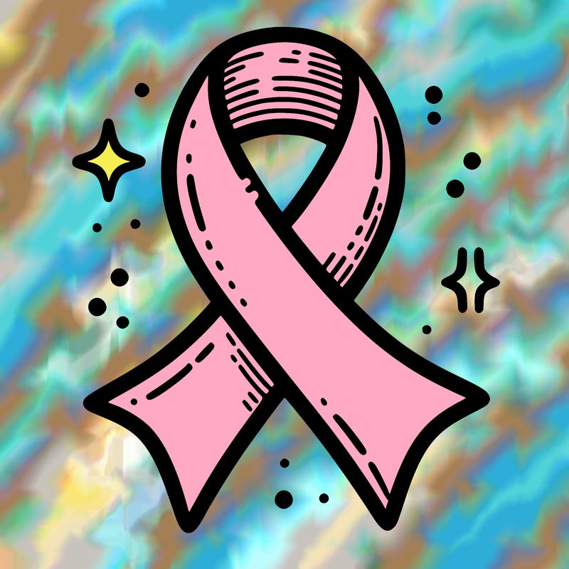 ribbon symbol of national breast cancer awareness month