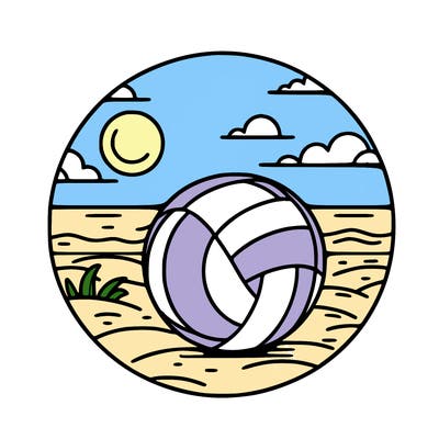 volleyball on a beach