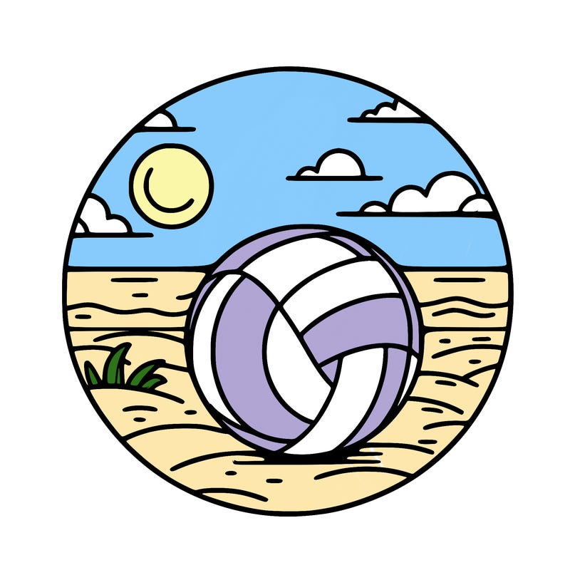 volleyball on a beach