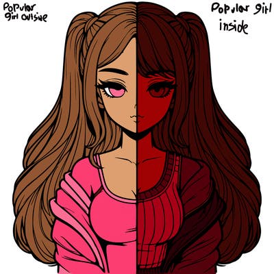 realistic girl split