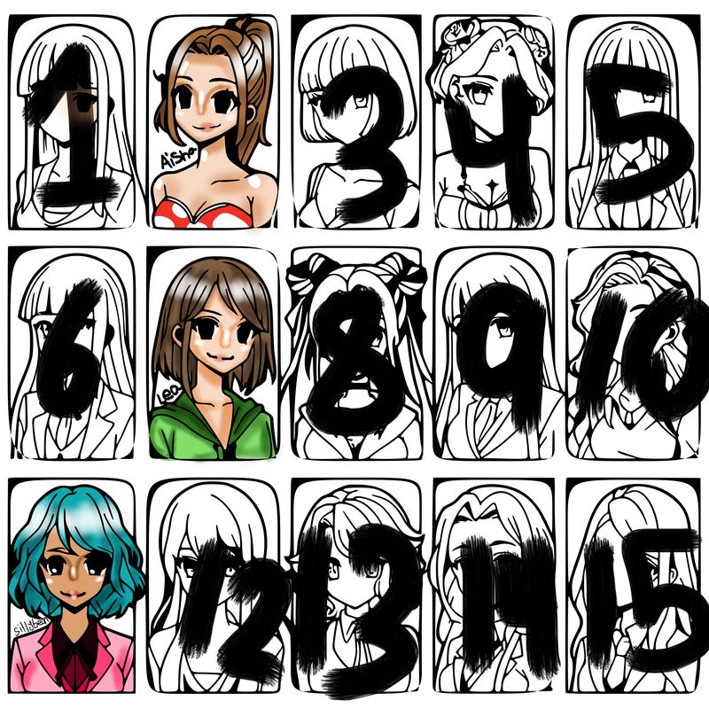 girls that look diffrent anime