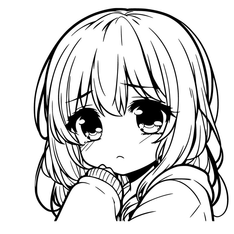 anime girl sad