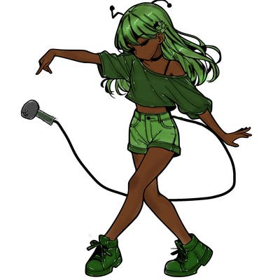 realistic girl danceing