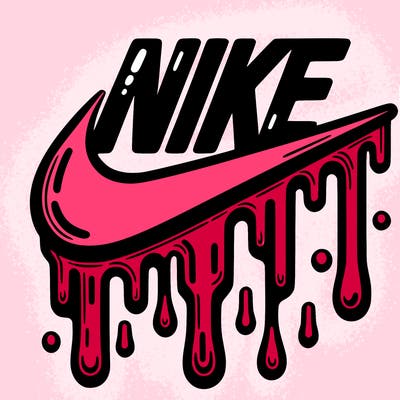 dripping nike logo