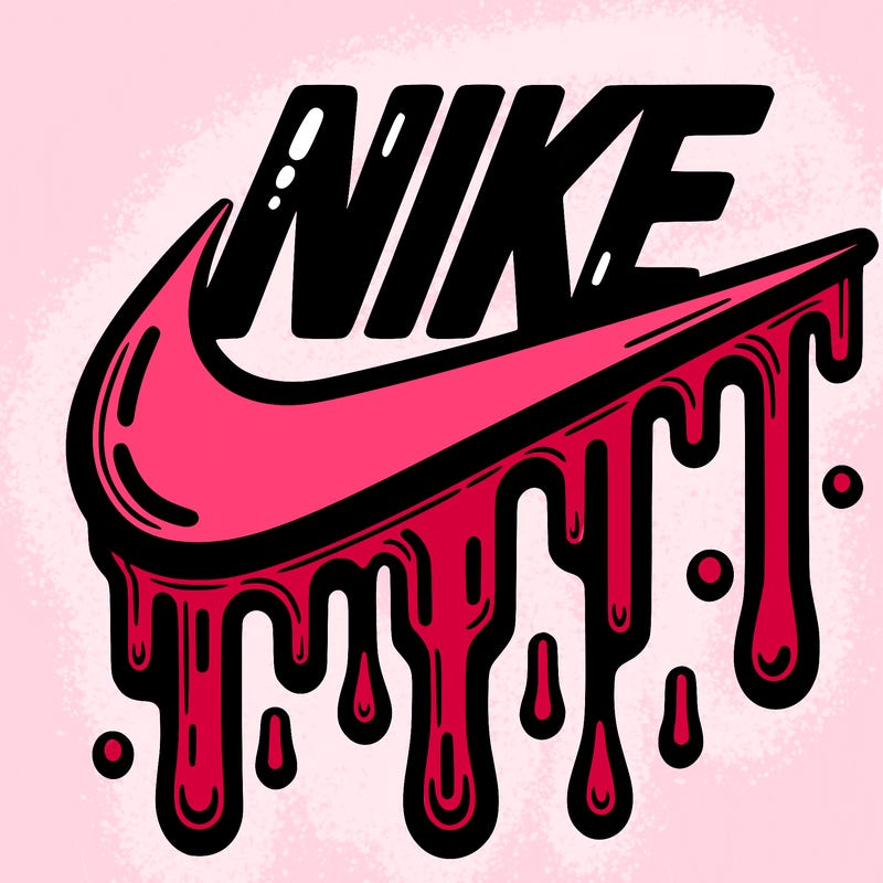 dripping nike logo