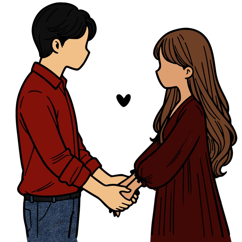 a couple holding hands