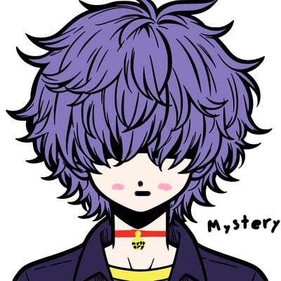 manga boy fluffy hair covering his eyes