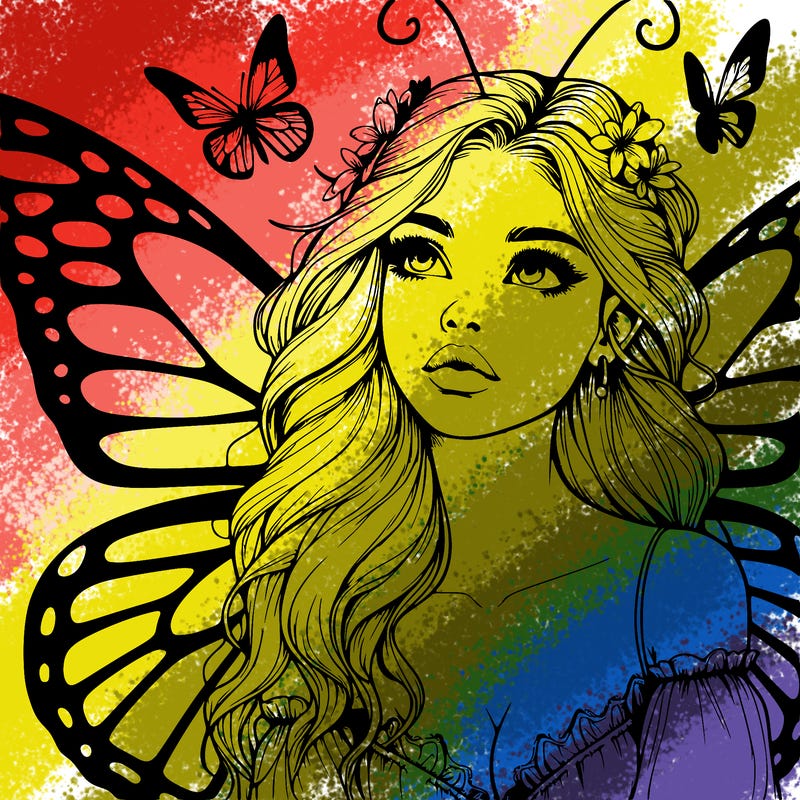 butterfly fairy realistic girl