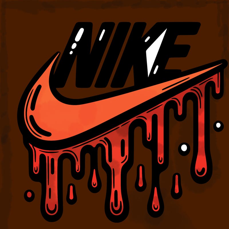 dripping nike logo