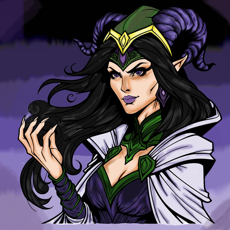realistic evil sorceress fantasy beautiful