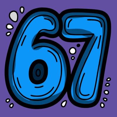 the number 67