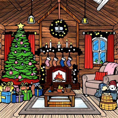 christmas house interior