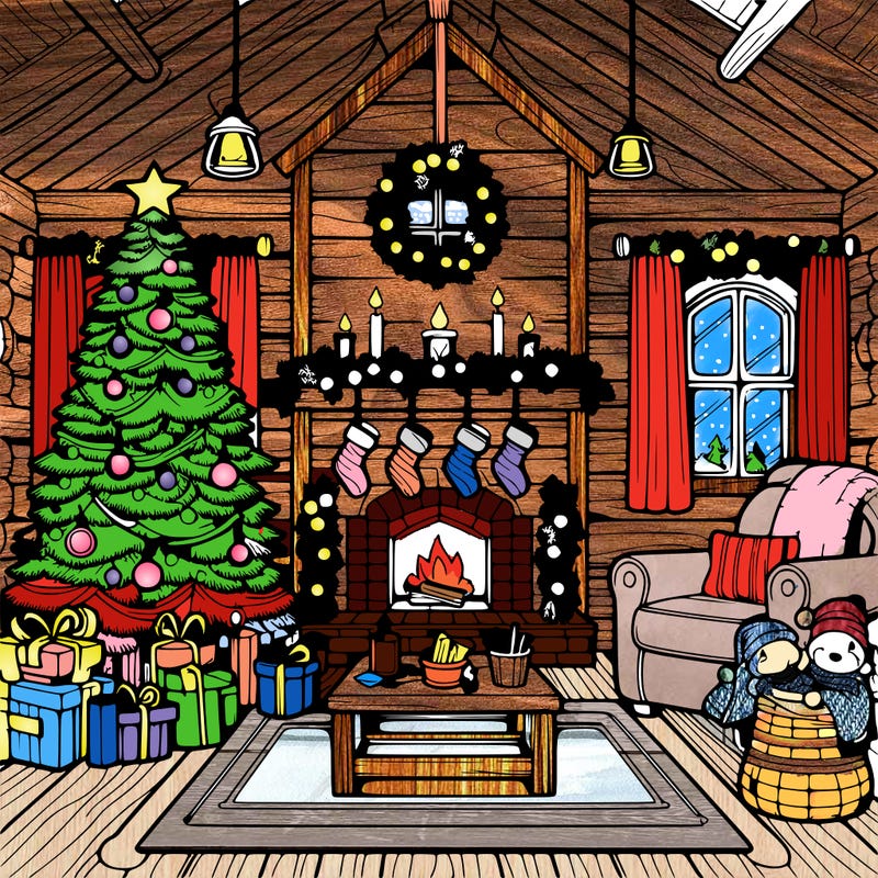 christmas house interior