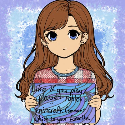 realistic girl holding a sign